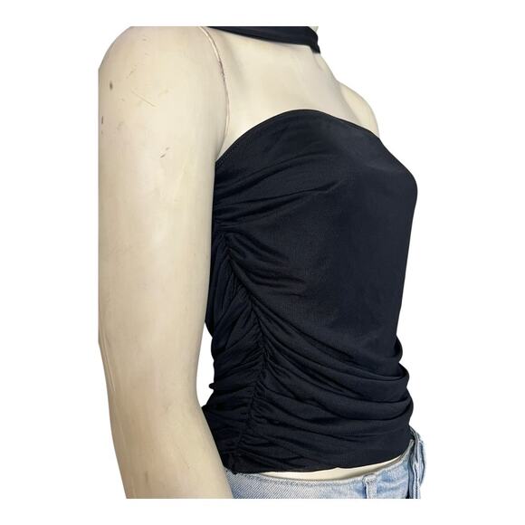 Y2K Style Shirt Top Trashy Club Party Dark Goth Whimsy Drama Black - Picture 4 of 7